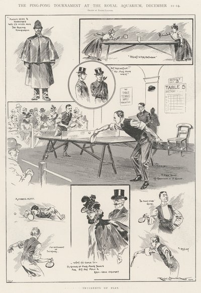 Ping-Pong-turneringen på Royal Aquarium, 11.-14. december af Ralph Cleaver